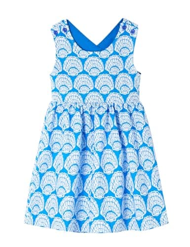 Minitaylor Girls' Casual Sleeveless Dresses Back Cutout Elastic Waist Pattern