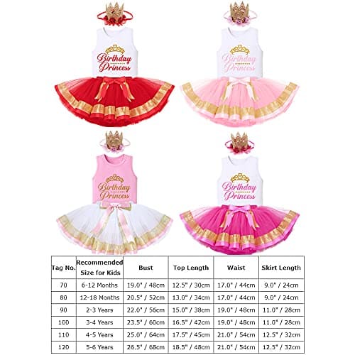 Princess Birthday Outfit for Girls 1-6T