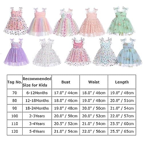 Birthday Party Dress for Baby Girls - Spaghetti Straps Tulle Tutu Princess Dress