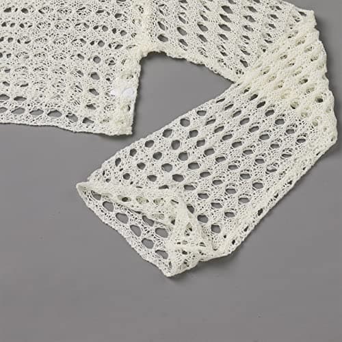 IMEKIS Hollow Out Crochet Knit Crop Tops