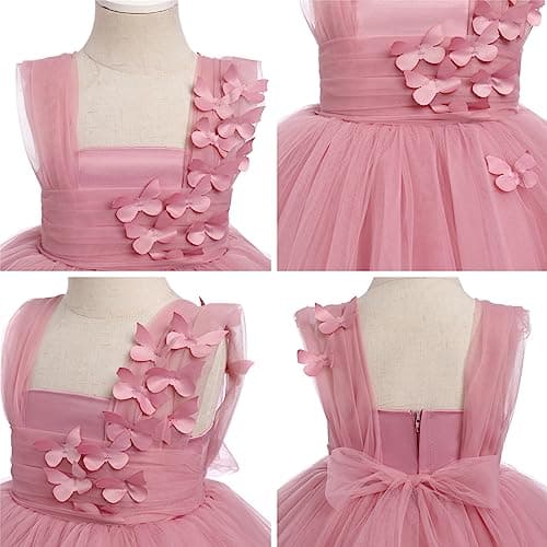 AWIBMK 3D Butterfly Tulle Tutu Dress for Baby Girls Birthday Party