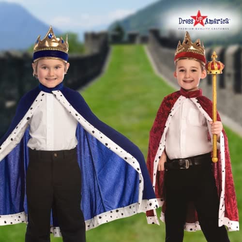 America King Crown & Robe - Kids Costume - One Size Fits Most