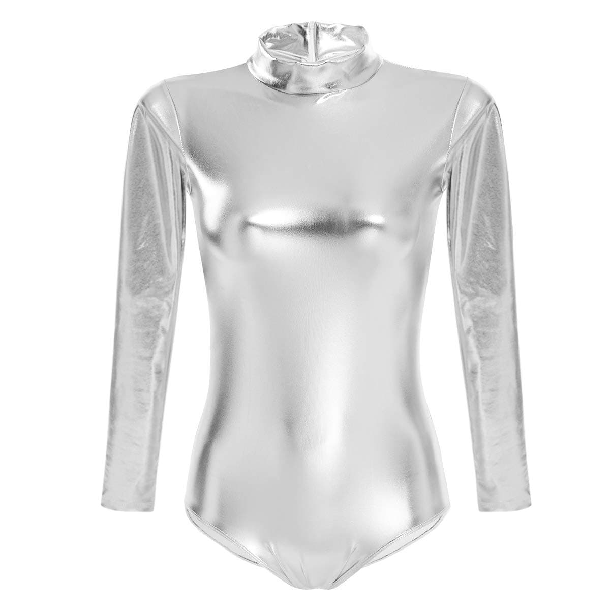 Metallic Alien Bodysuit Costume for Women Halloween Cosplay