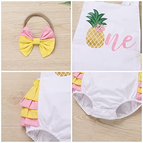 IMEKIS Boho Romper Outfit & Headband for Baby Girl Birthday