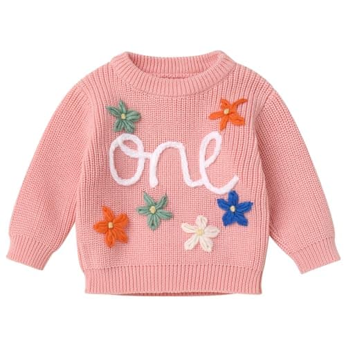 IBTOM CASTLE Embroidery Knitted Pullover Sweaters for Baby Boys & Girls