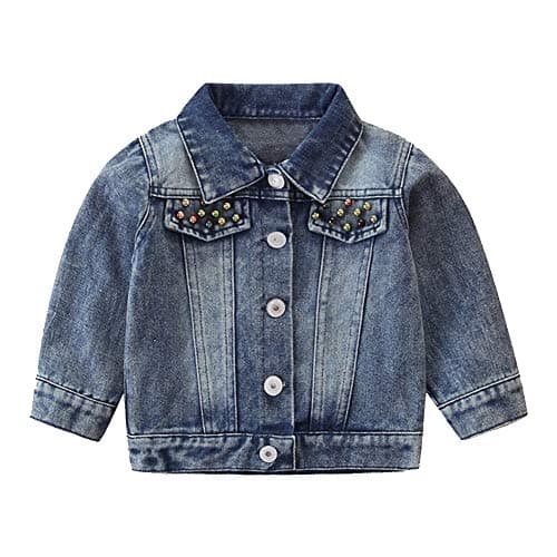 IMEKIS Toddler Denim Hooded Coat for Boys & Girls Fall Outwear