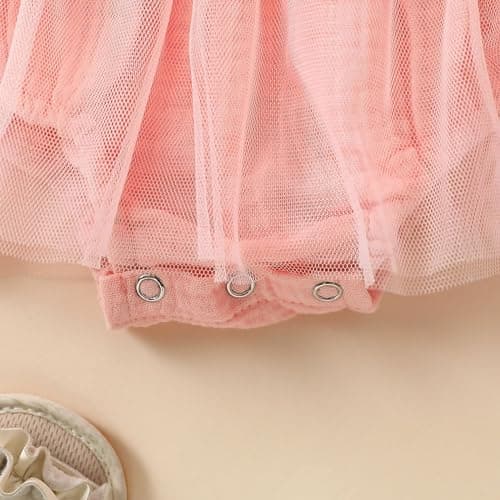 Baby Girls 1st Birthday Romper Tutu Dress - One Year Old Party Outfit