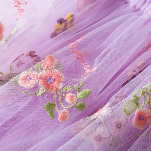 NNJXD Casual Flower Embroidered Tulle Dress for Baby GirlsToddler