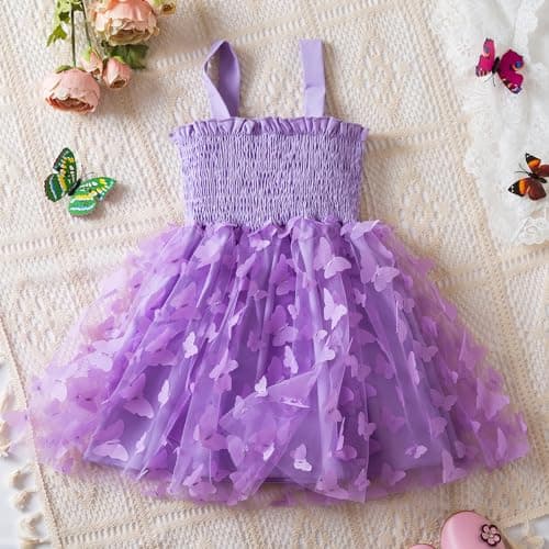 TTYAOVO Girls Flower Sleeveless Strap Dress