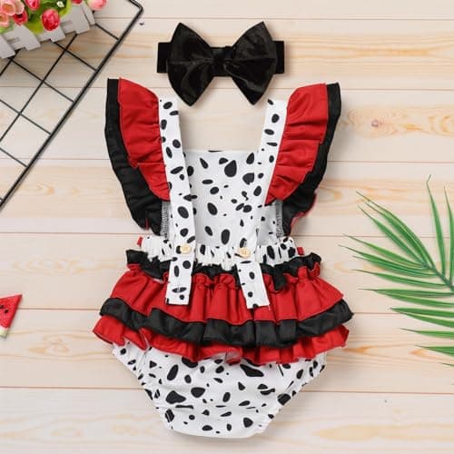 Dalmatian Costume Romper for Newborn Baby Girls