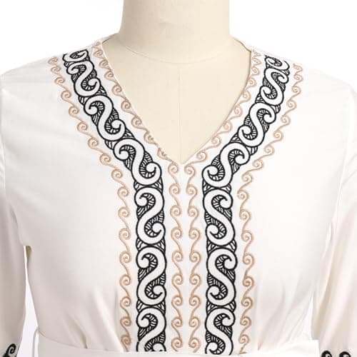 Bohemian Floral Print Peasant Dress for Women