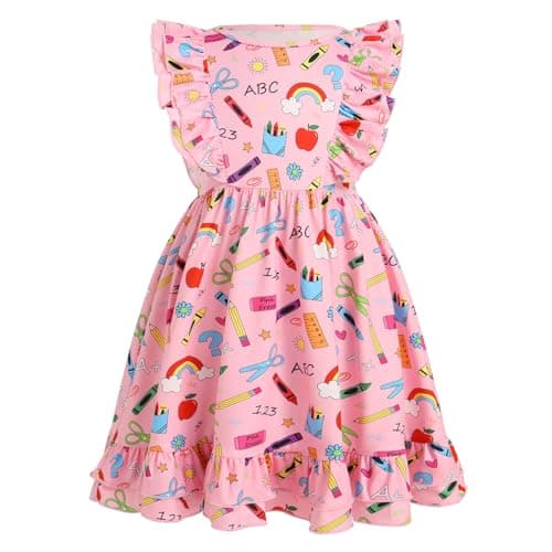 Back to School Dress for Toddler Girls 3-8T