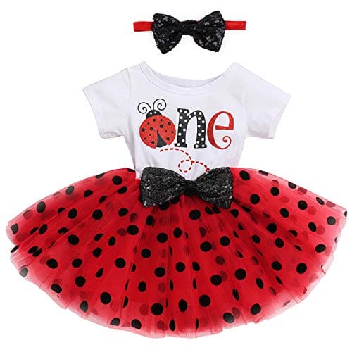 Baby Girls Birthday Outfit Polka Dots Tutu Skirt Set - Cake Smash Photo Shoot