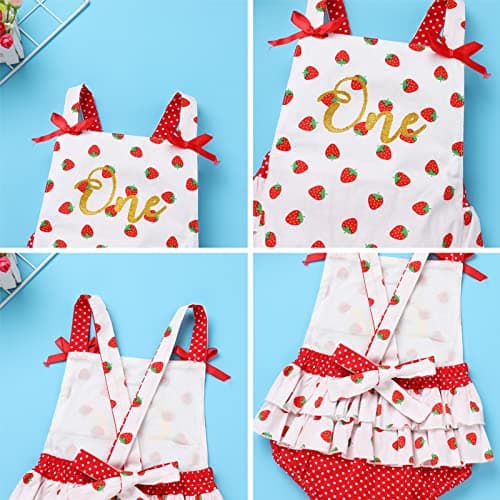IMEKIS Baby Girl Boho Romper & Headband 1st Birthday Outfit
