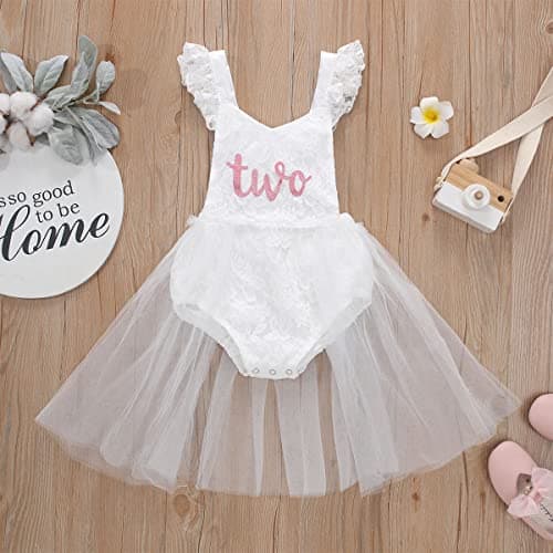 IMEKIS Baby Girls Boho Lace Romper Dress Newborn Outfits