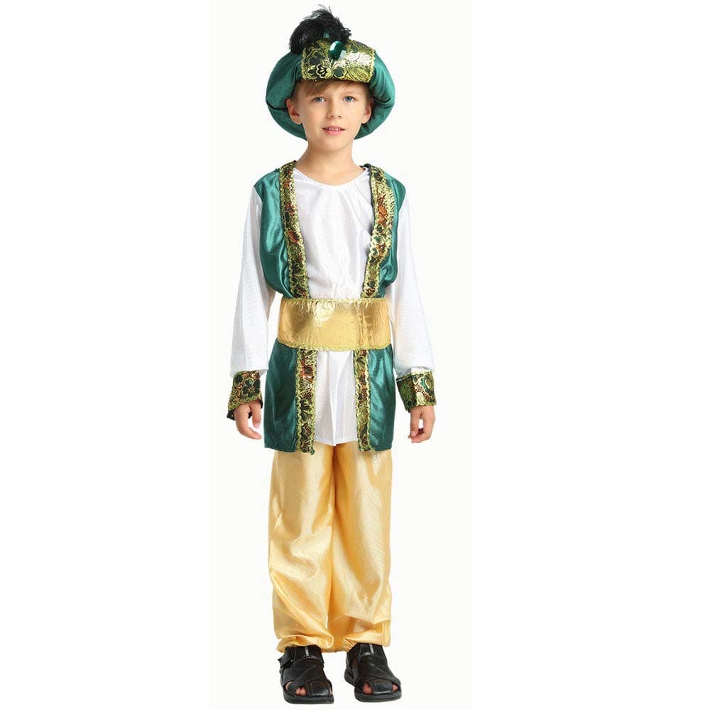 STIOEDYUAN Children's Arab Prince Egypt King Shiek Aladdin Cosplay Costume