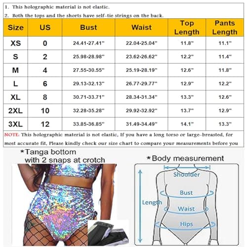 Women's Rave Holographic Bodysuit Set in Metallic Silver for Dance Parties and Festivals