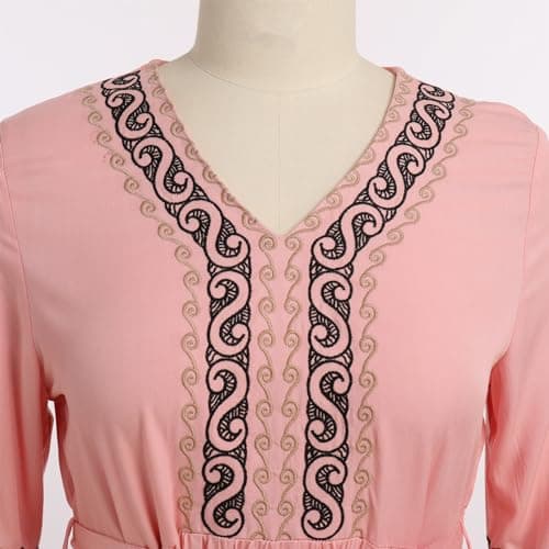 Bohemian Floral Print Mexican Dress for Women