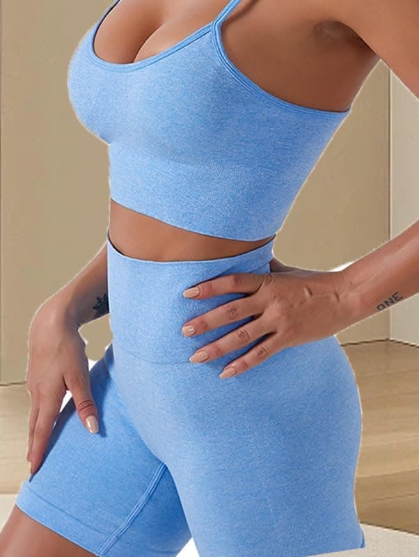 2 Piece Workout Set for Women Outfit Gym High Waist Leggings with Sport Bra