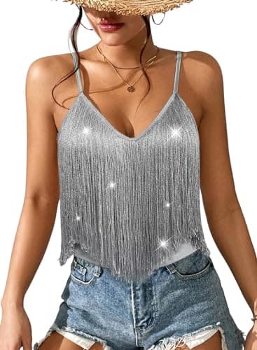 Womens Western Cowgirl Fringe Top - Boho Rodeo Camisole Trends