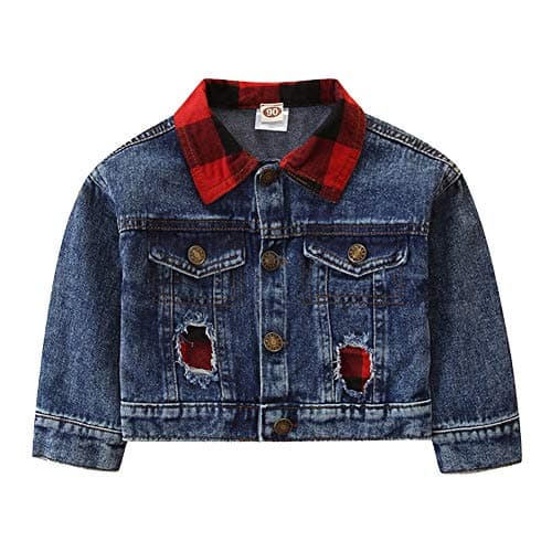 IMEKIS Toddler Denim Hooded Coat for Boys & Girls Fall Outwear