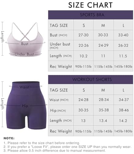 Women's Yoga Shorts and Strappy Sports Bra Set for Gym Workouts