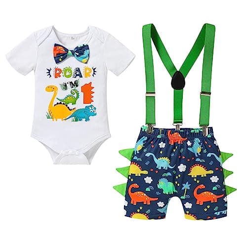Viworld Baby Boys 1st Birthday Cake Smash Outfit Set