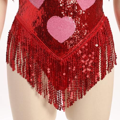 Women's Sequin Fringe Dance Bodysuit for Raves and Festivals