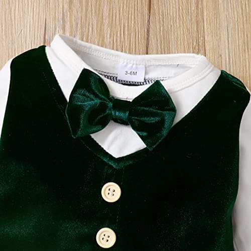 Newborn Baby Boy Velvet Christening Outfit - Gentleman Suits