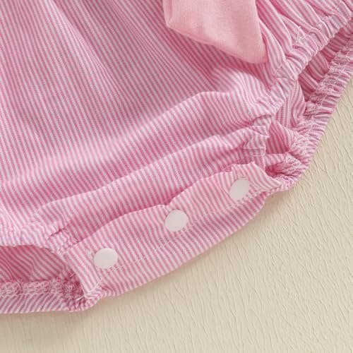 Xiaodriceee Baby Girl's First Birthday Outfit Smocked Bodysuit