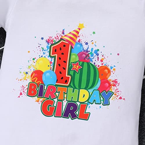 IMEKIS Baby Girls Watermelon 1st Birthday Outfit Summers Dress