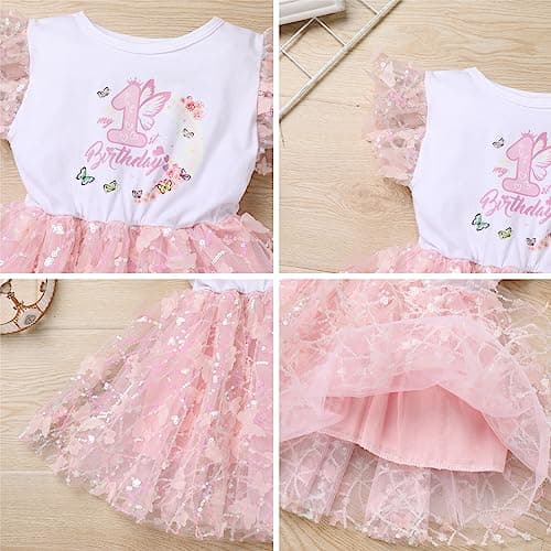 ODASDO Baby Girl 1/2 Birthday Tutu Dress Ruffle 0-24M