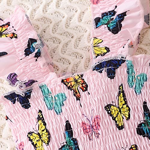 Retsugo Flutter Sleeve Birthday Party Dress for Girls 1-8 Years