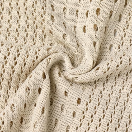 IMEKIS Women's Summer Sleeveless Side Split Crochet Cover-Up Bathing Suit