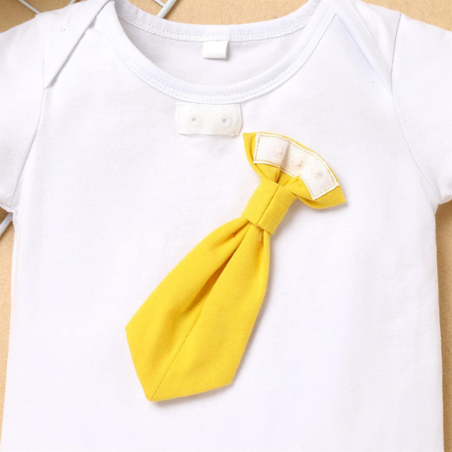 Baby Boys Bee 1st Birthday Outfit Cake Smash Romper Necktie + Shorts Pants + Crown Headband Clothes Set Photo Shoot
