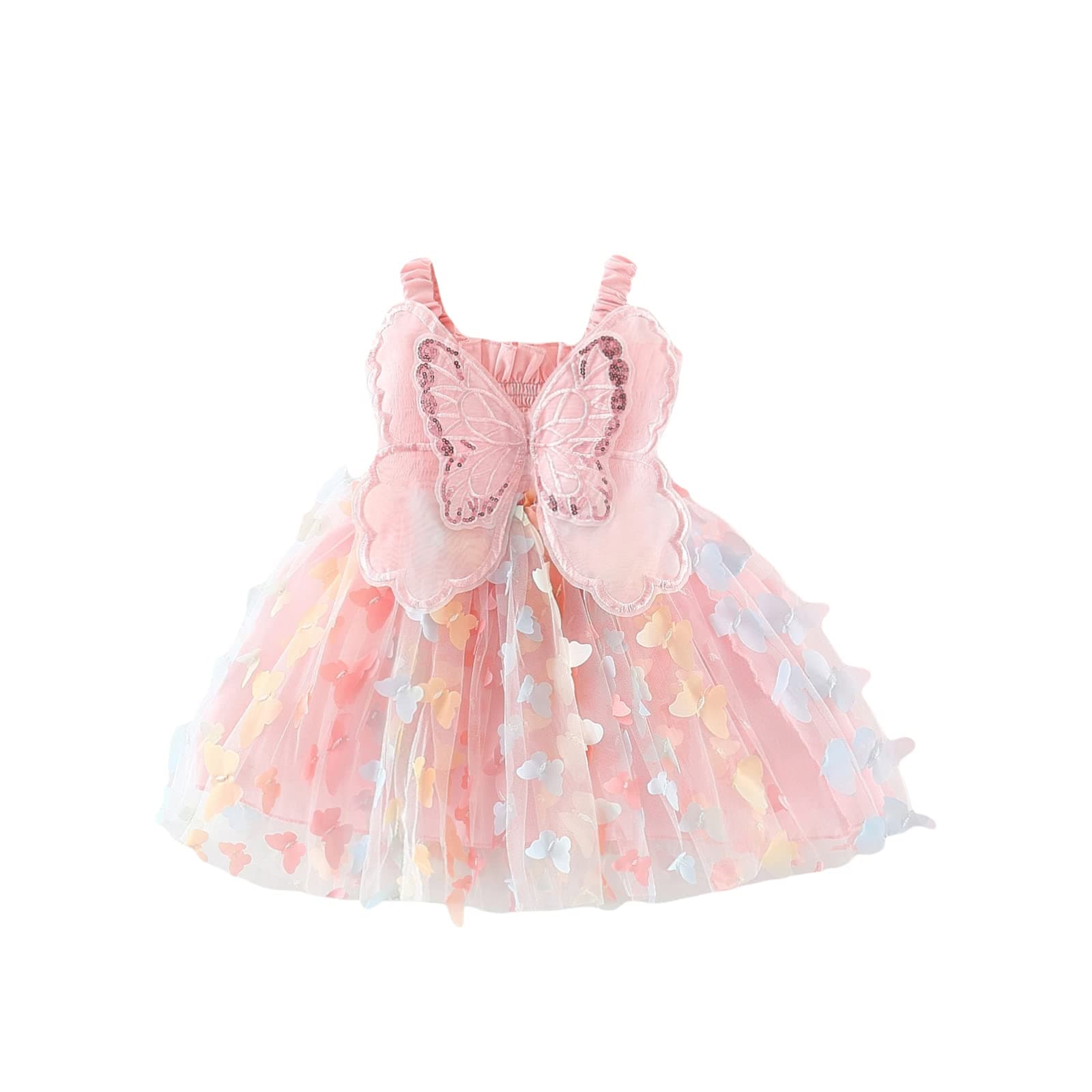 Gaono Baby Butterfly Wings A-Line Fairy Tutu Dress