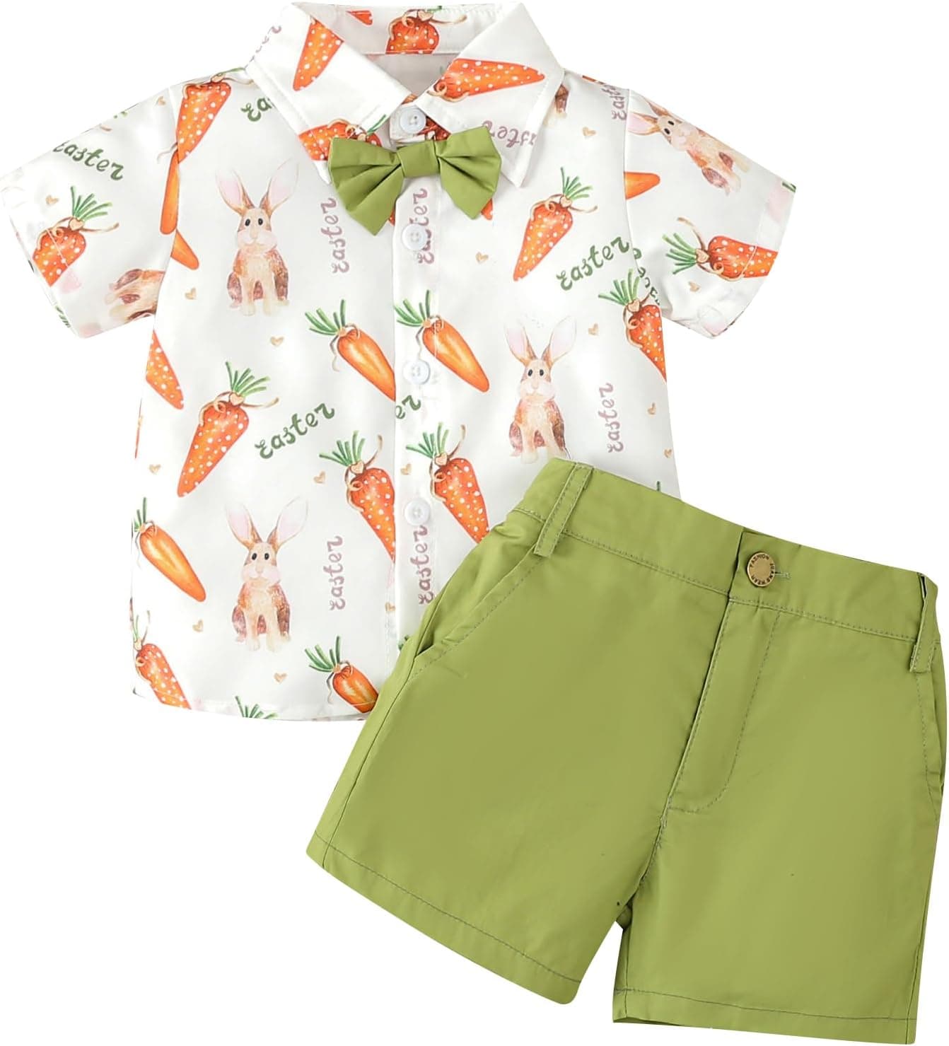 Toddler Baby Boys Valentines Day Outfit Bowtie Dress Shirt with Shorts Pants Set Birthday Cake Smash Photo Shoot