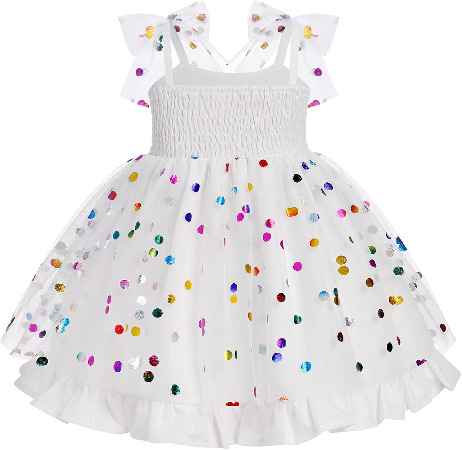 Toddler Kids Girl Confetti Birthday Dress Shiny Party Princess Dresses Cake Smash Photo Shoot Outfit 1-6T