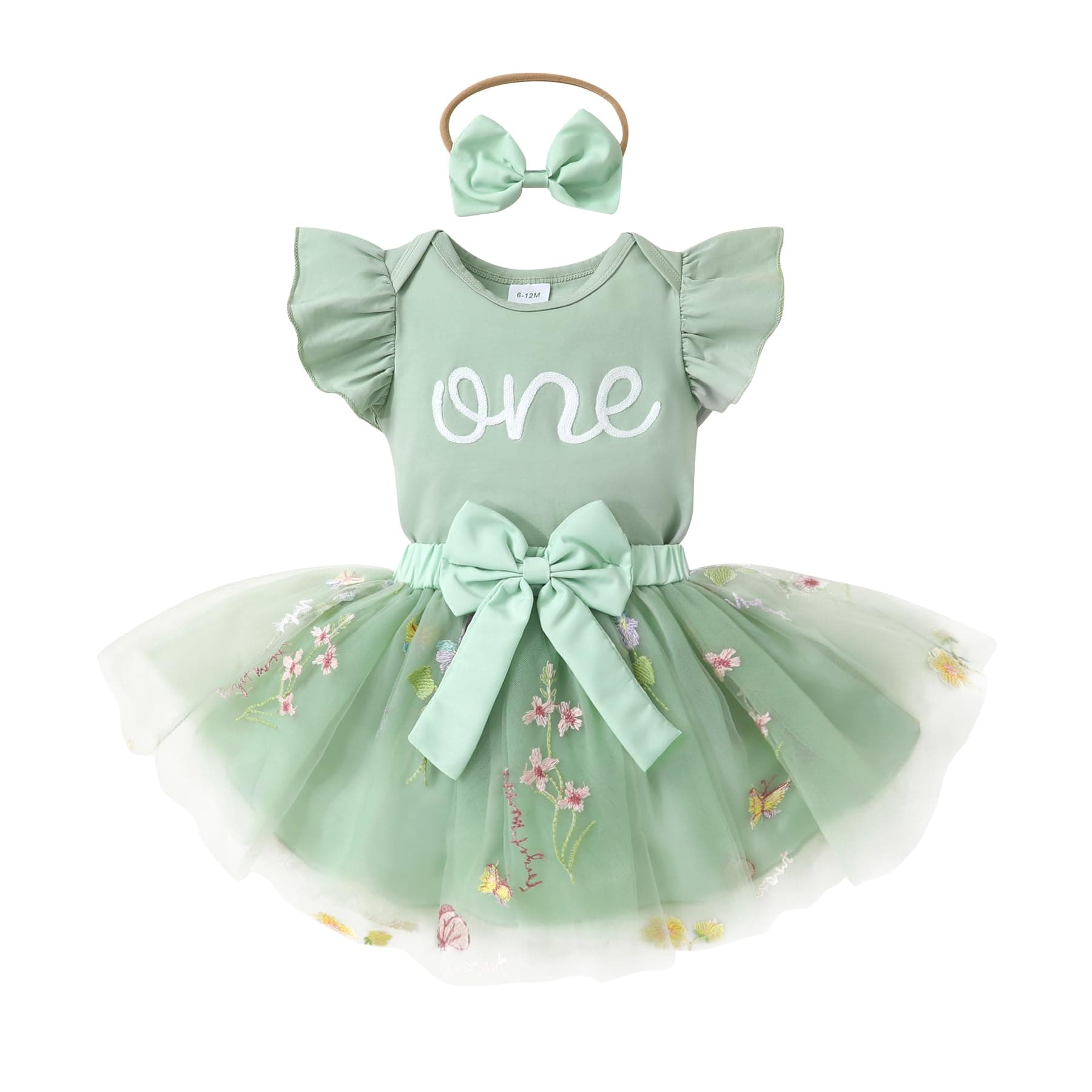 YOUNGER TREE 1st Birthday Outfits & Tutu Skirt for Baby Girls