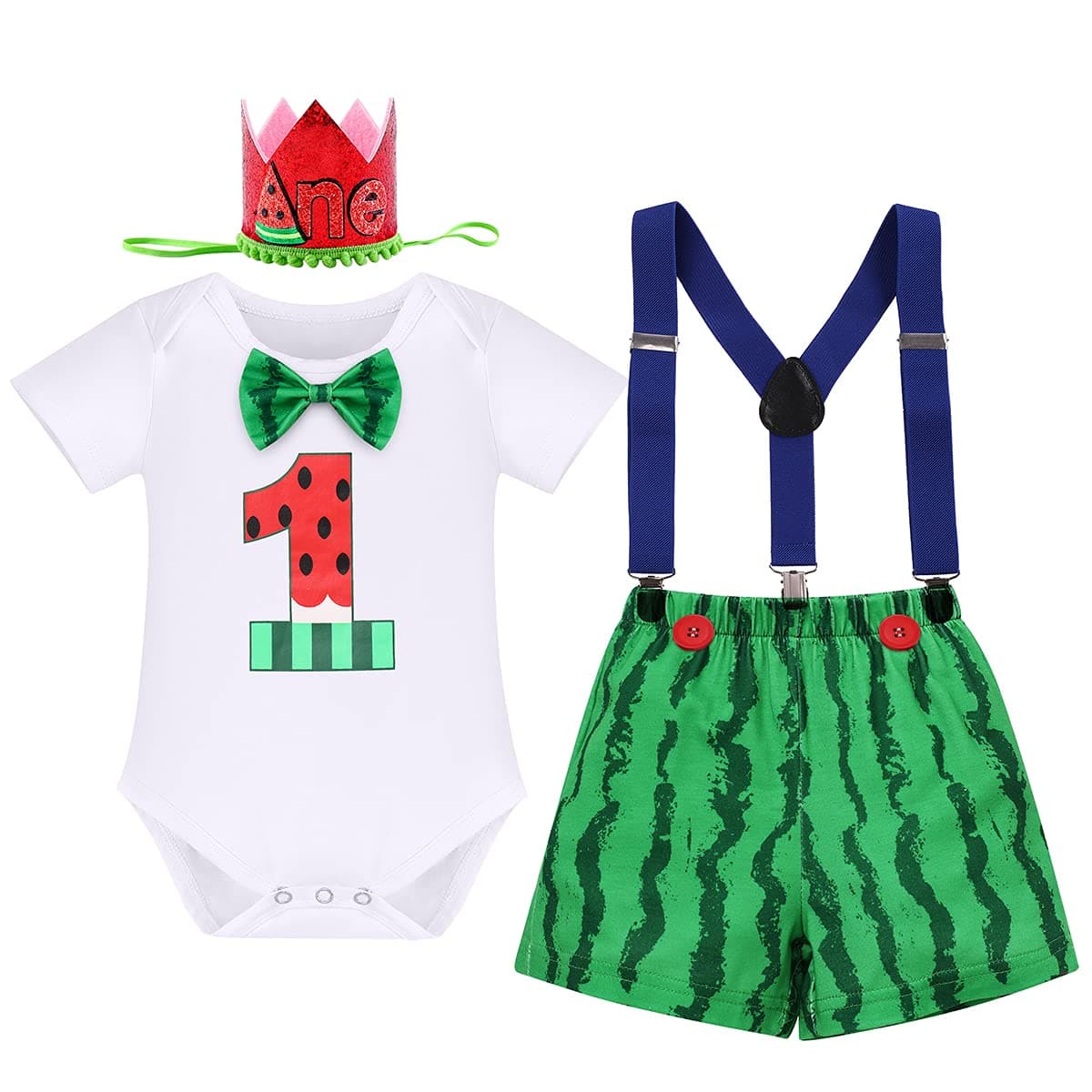 Baby Boy Melon Birthday Cake Smash Outfit