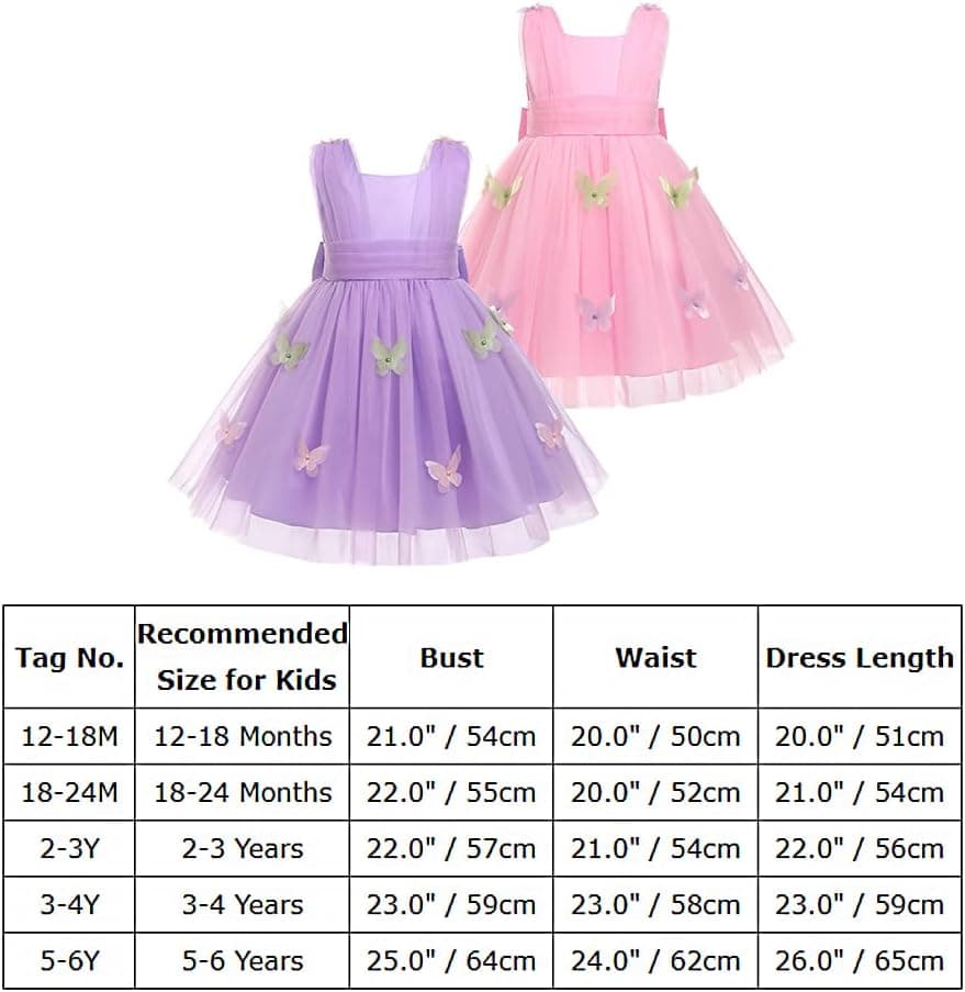 Toddler Baby Girls Butterfly Birthday Dress High Low Tulle Christening Formal Wedding Party Tulle Dresses Photo Shoot