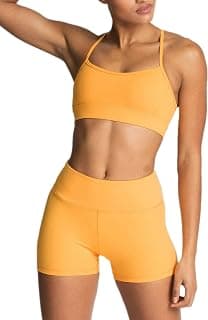 Women's Workout Sets 2 Piece Yoga Outfits High Waisted Yoga Leggings Shorts and Sports Bra Gym Clothes Tracksuit
