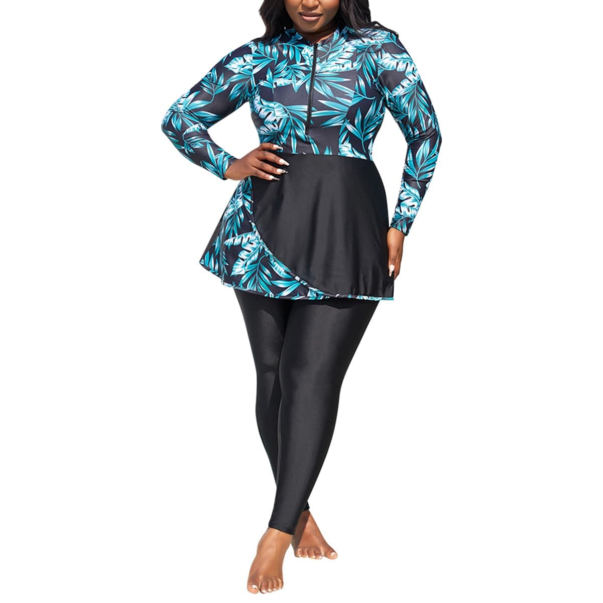 Plus Size Women's Muslim Burkini Swimwear