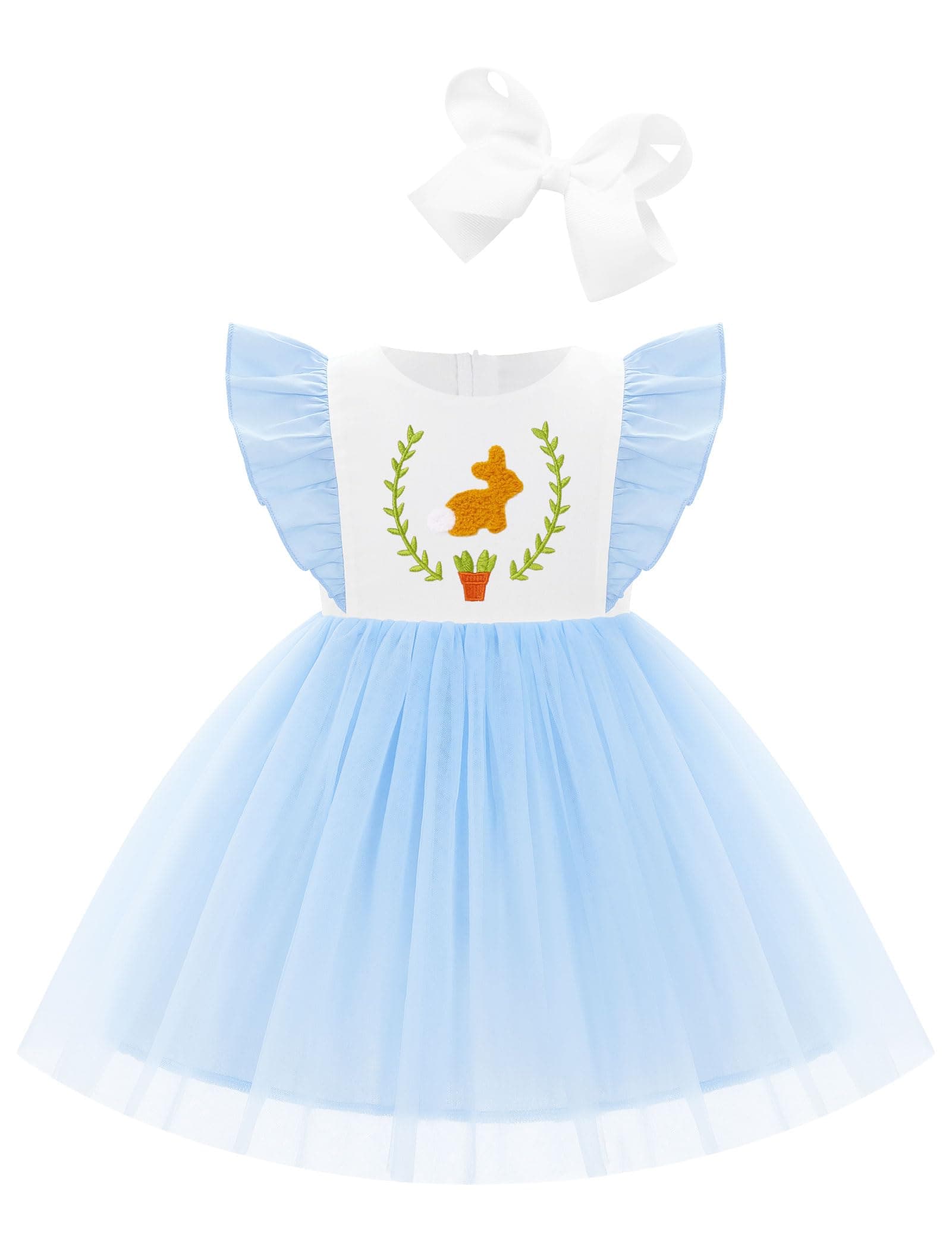 IMEKIS Toddler Girls Easter Bunny Dress for Birthday Parties