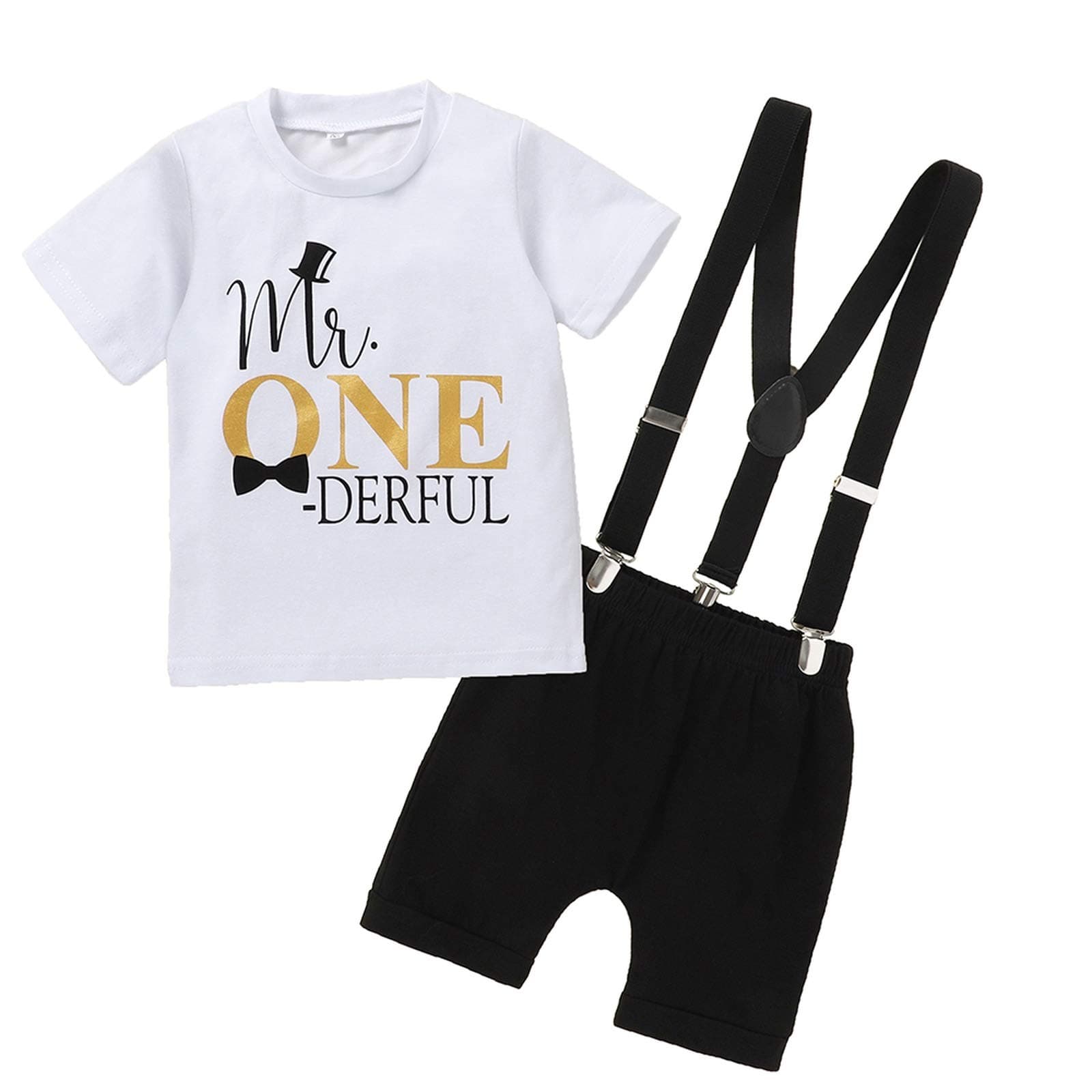 Baby Boy First Birthday Romper Outfit