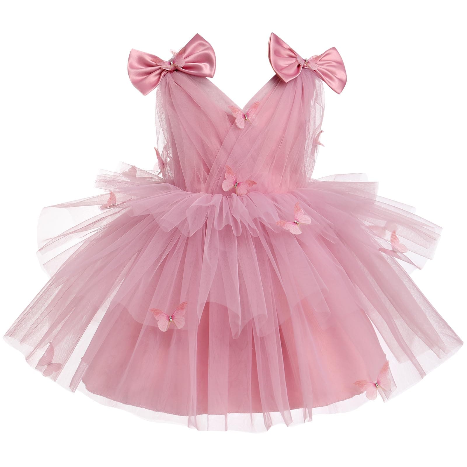 Toddler Girls Rainbow Butterfly Party Dress