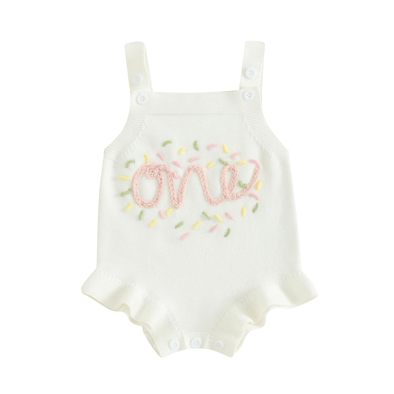 Cute Sleeveless Knit Romper for Birthday and Summer
