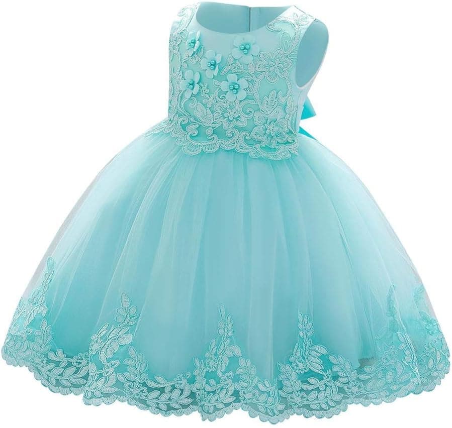 Toddler Baby Girls Flower Dress Christening Baptism Princess Wedding Bridesmaid Birthday Pageant First Communion Dress