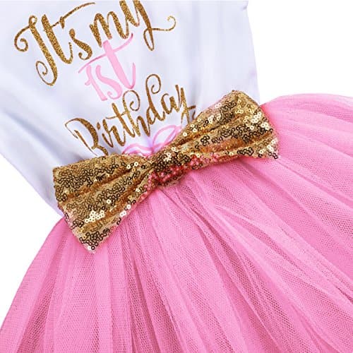 IBTOM CASTLE Baby Girls Newborn 1st/2nd Birthday Cake Smash Tutu Dress