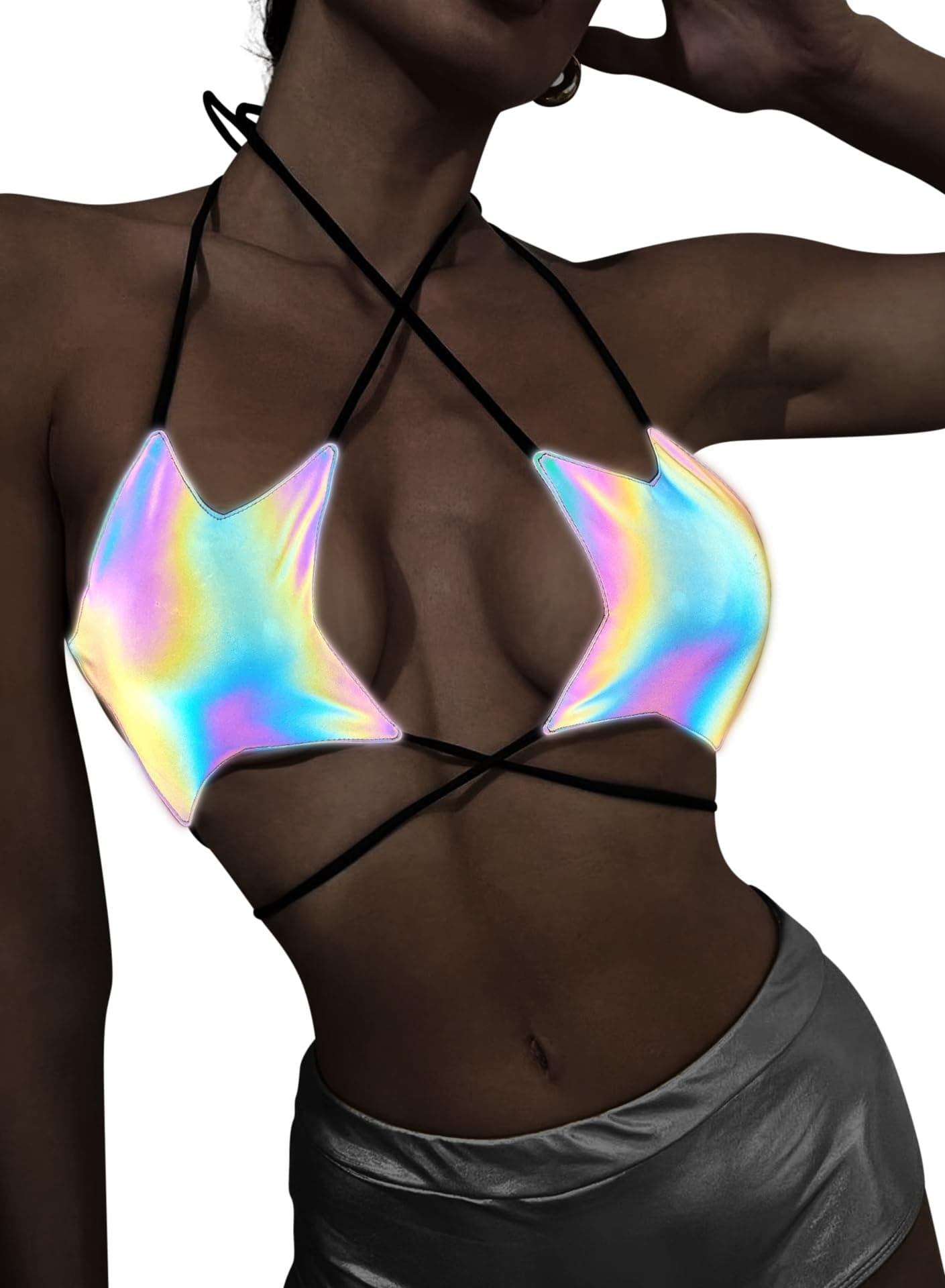 Ella Lust Rave Star Top for Women | EDC Festival Dance Bra Outfit